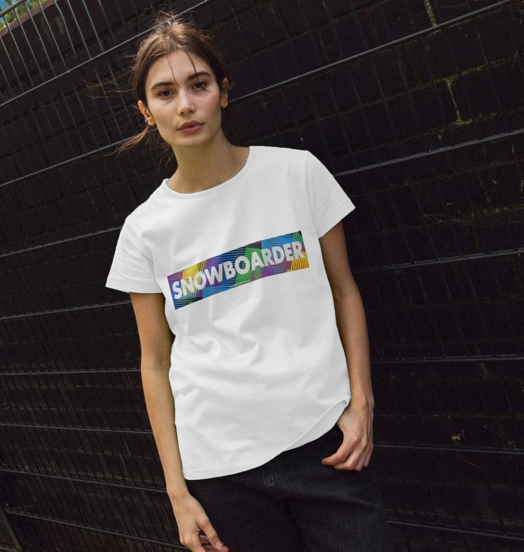 Women's Snowboarder Censor Bar Organic Tee