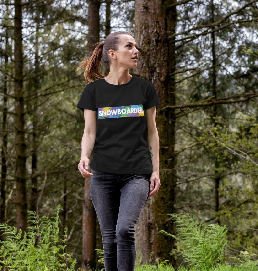 Women's Snowboarder Censor Bar Organic Tee