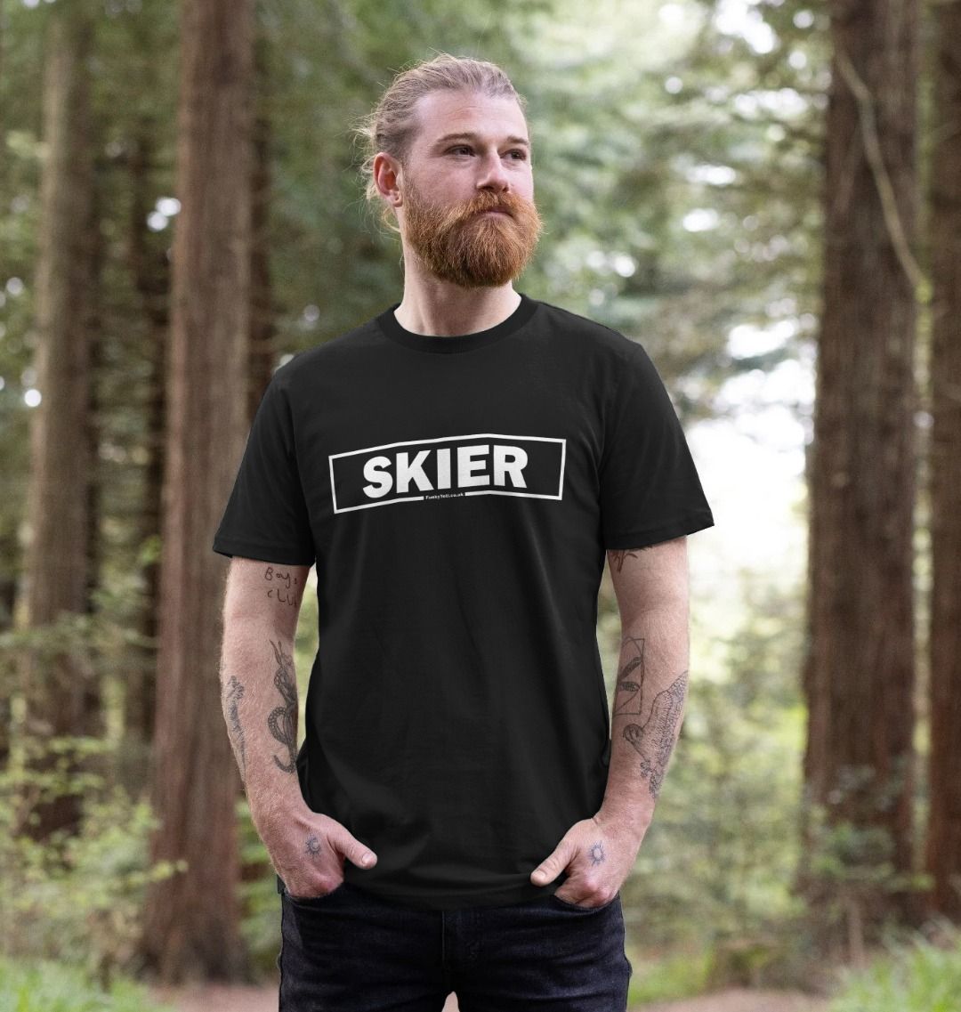 Men's Skier Censor Bar Organic Tee