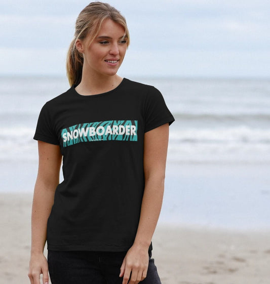 Women's Snowboarder Censor Bar Organic Tee