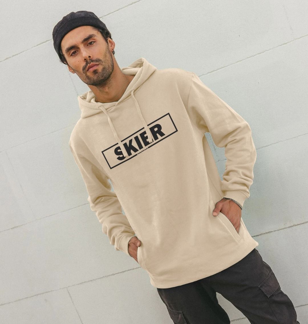 Men's Skier Censor Bar Organic Pullover Hoodie
