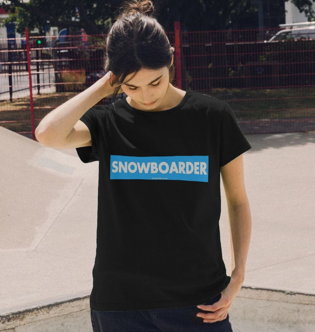 Women's Snowboarder Censor Bar Organic Tee