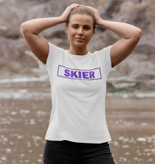 Women's Skier Censor Bar Organic Tee