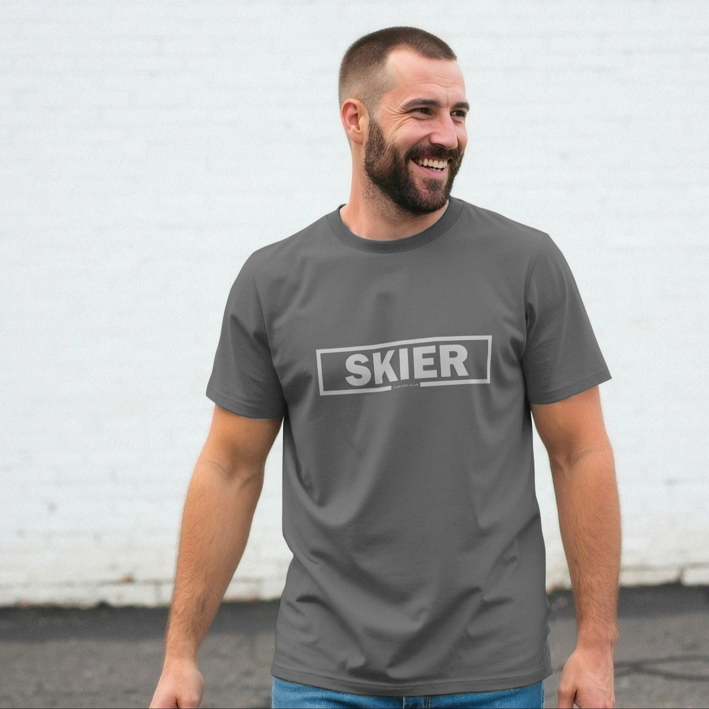 Men's Skier Censor Bar Organic Tee