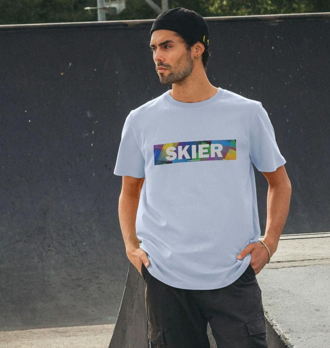 Men's Skier Censor Bar Organic Tee