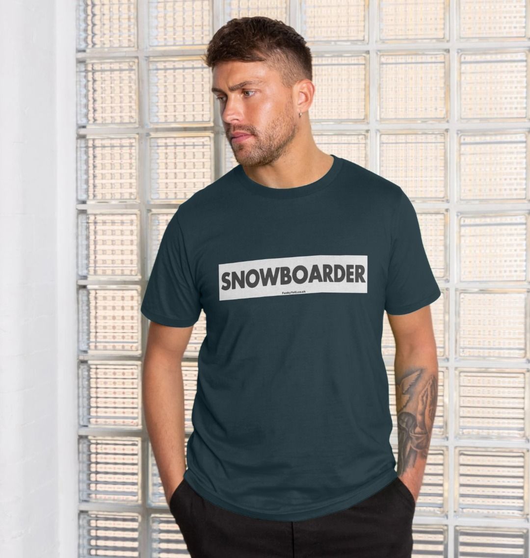 Men's Snowboarder Censor Bar Organic Tee