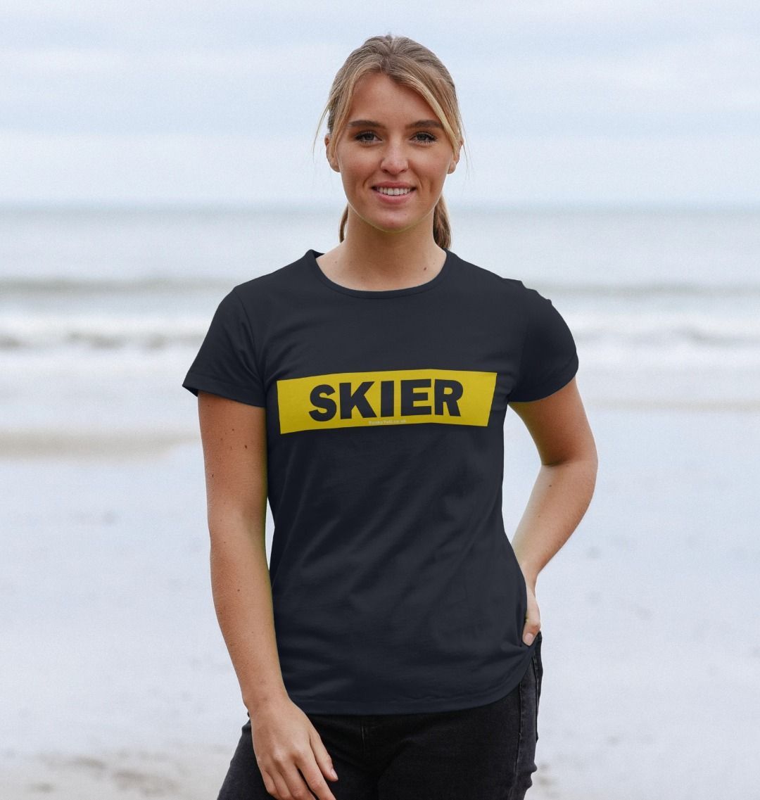Women's Skier Censor Bar Organic Tee