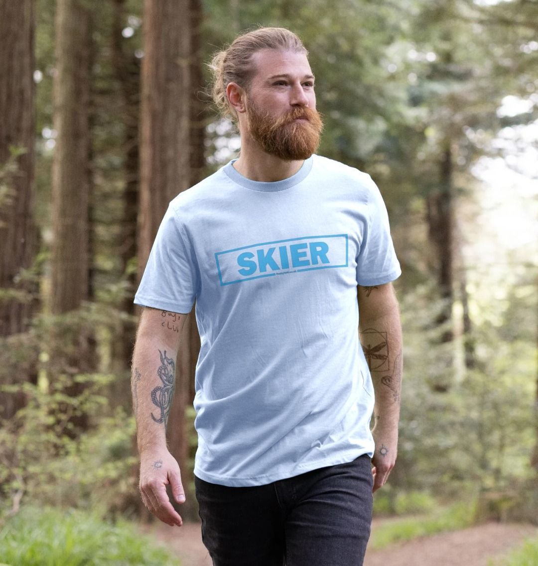 Men's Skier Censor Bar Organic Tee