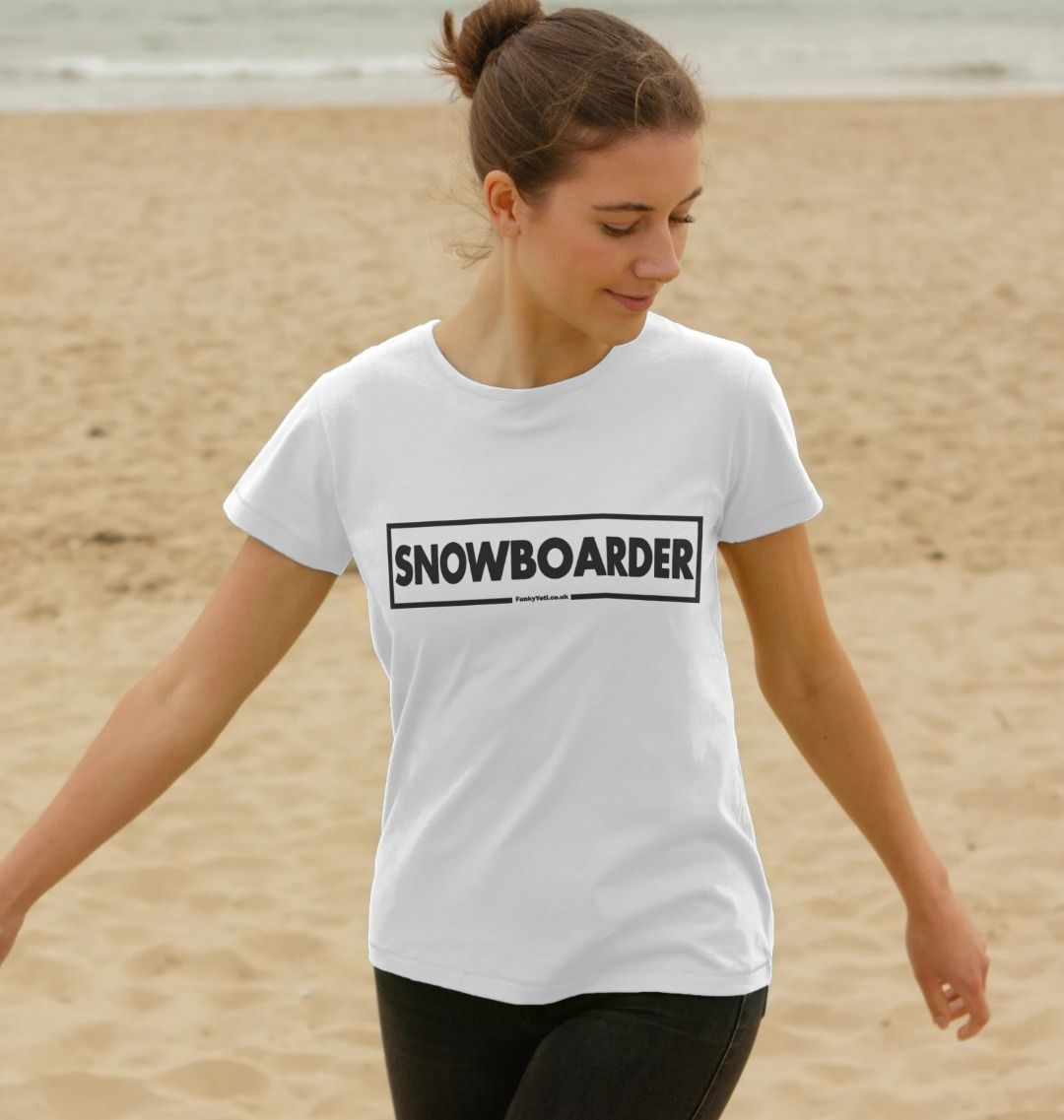 Women's Snowboarder Censor Bar Organic Tee