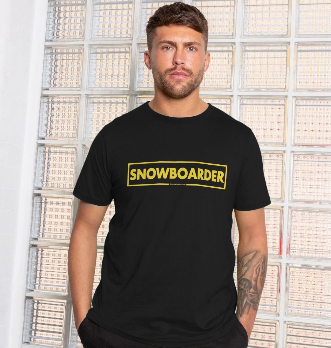 Men's Snowboarder Censor Bar Organic Tee