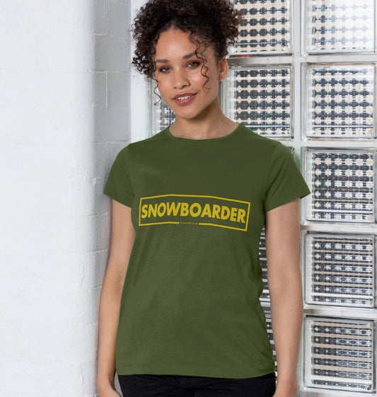 Women's Snowboarder Censor Bar Organic Tee