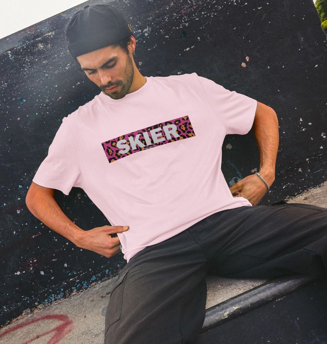 Men's Skier Censor Bar Organic Tee