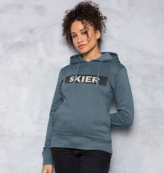 Women's Skier Censor Bar Organic Pullover Hoodie