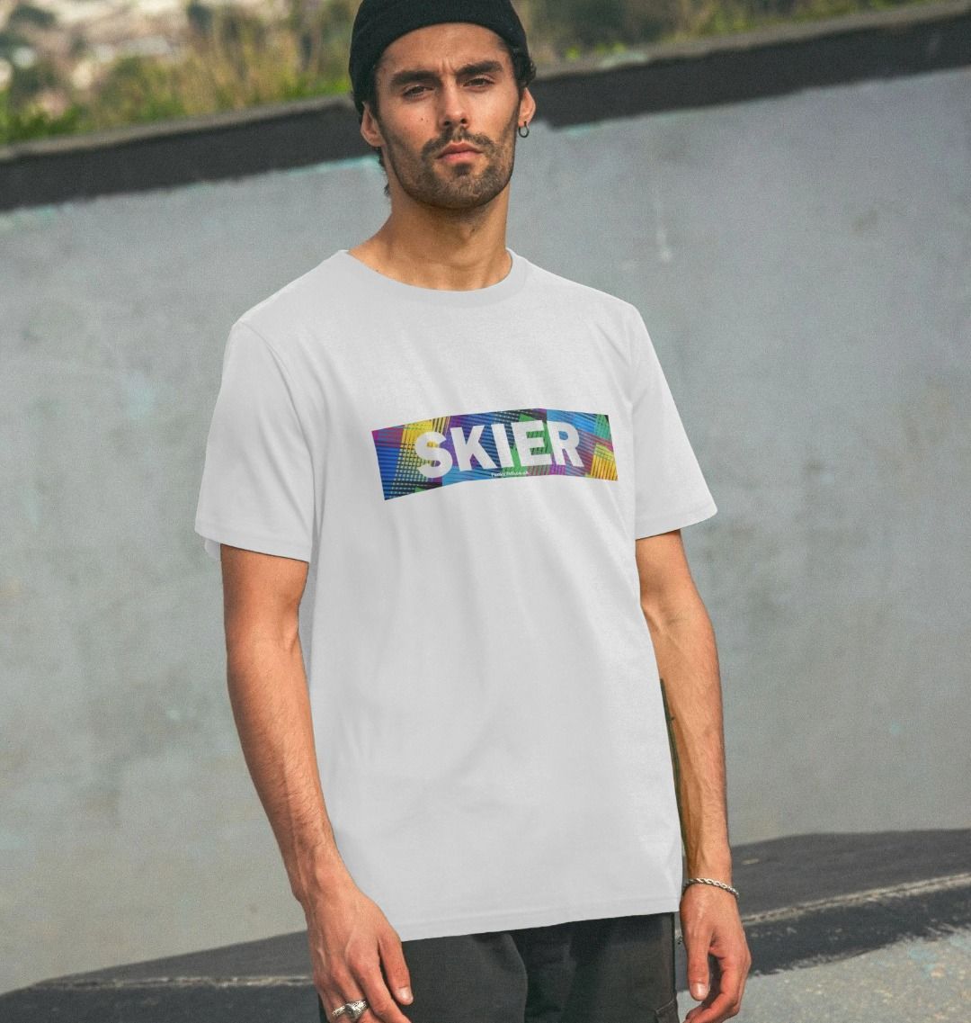 Men's Skier Censor Bar Organic Tee