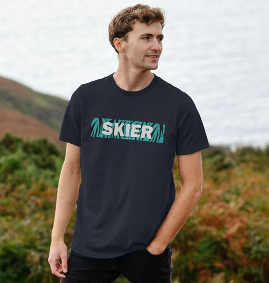 Men's Skier Censor Bar Organic Tee