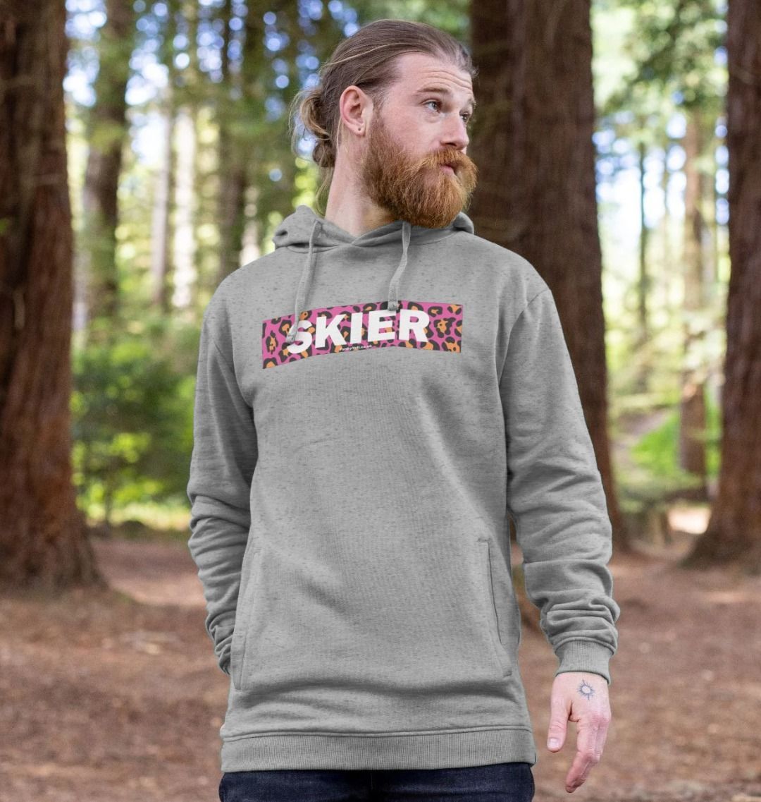 Men's Skier Censor Bar Organic Pullover Hoodie