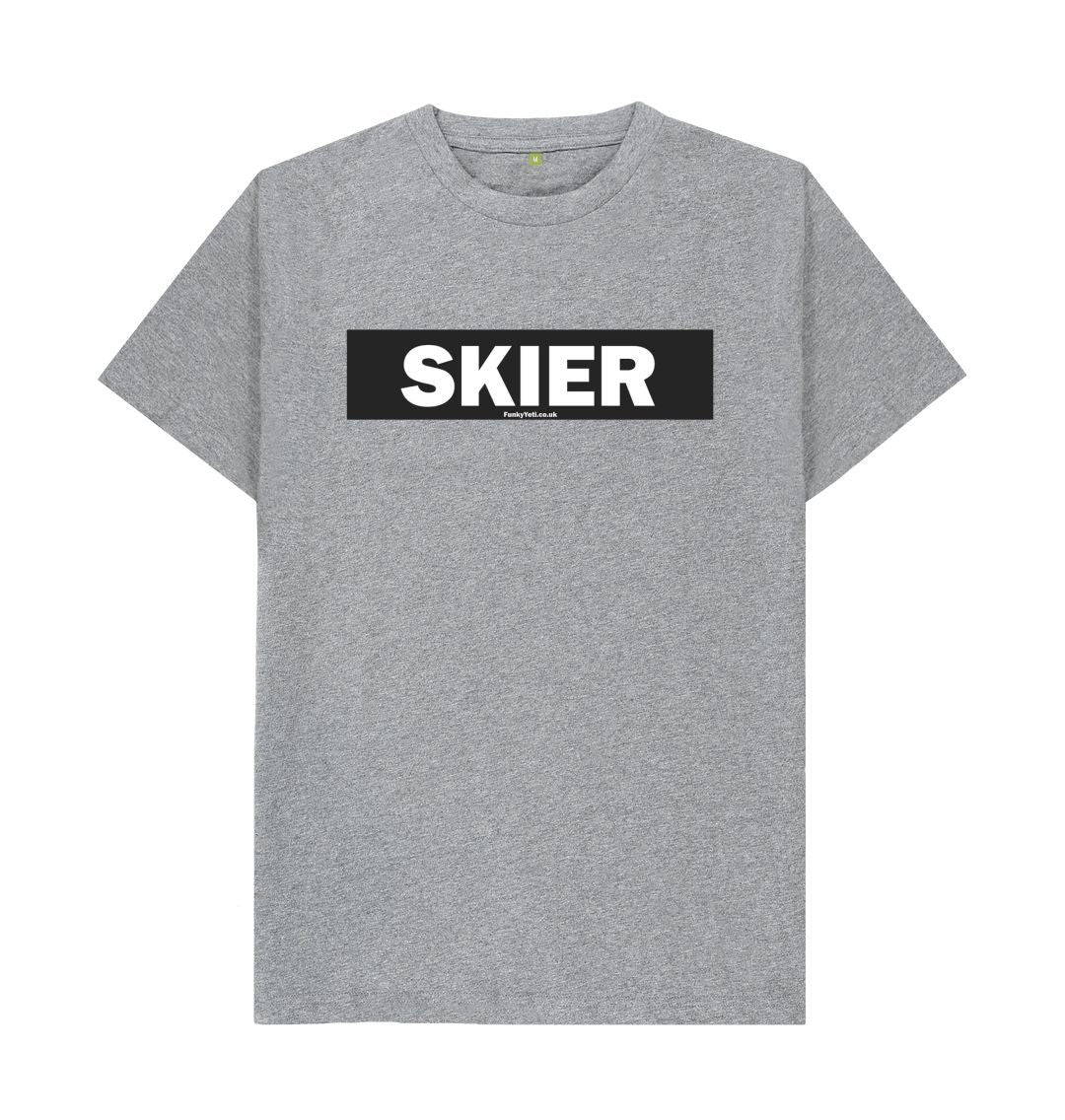 Athletic Grey Men's Skier Censor Bar Organic Tee
