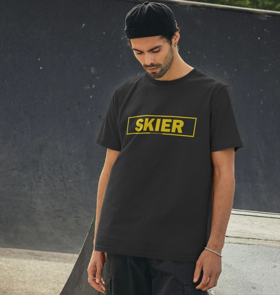 Men's Skier Censor Bar Organic Tee