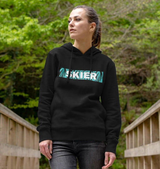 Women's Skier Censor Bar Organic Pullover Hoodie