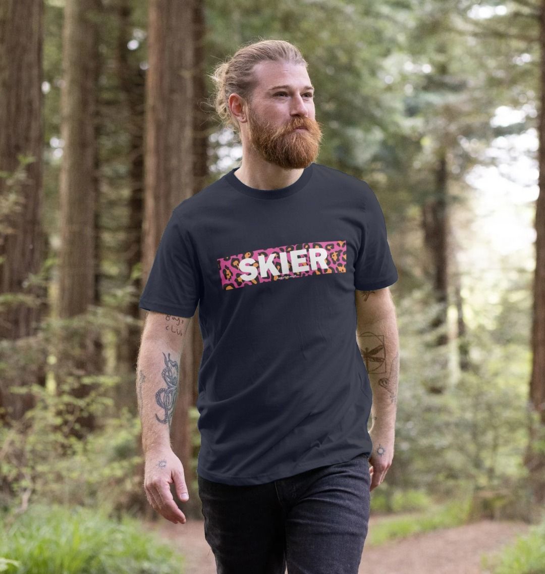 Men's Skier Censor Bar Organic Tee