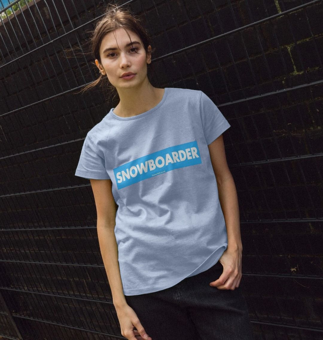 Women's Snowboarder Censor Bar Organic Tee