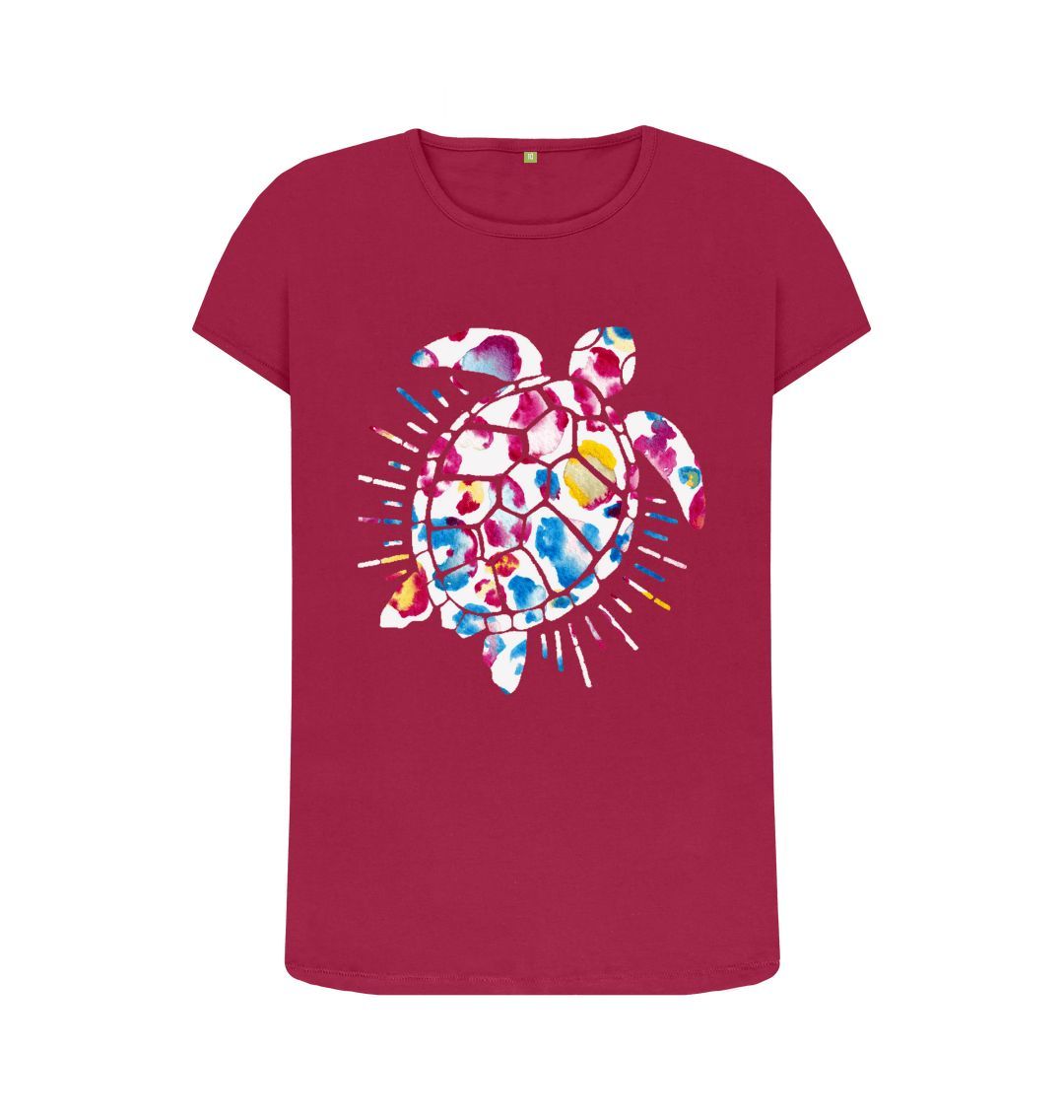 Cherry Women's Blotchy Turtle Organic Tee