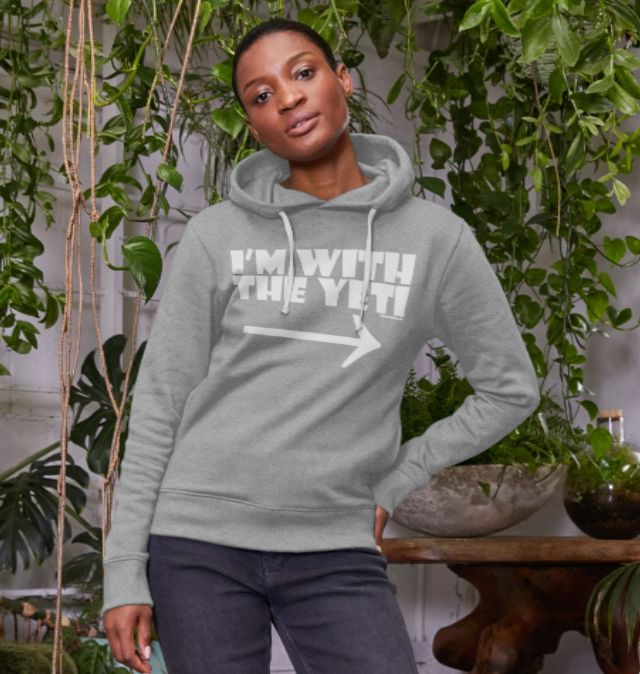 Women's I'm With The Yeti Organic Pullover Hoodie