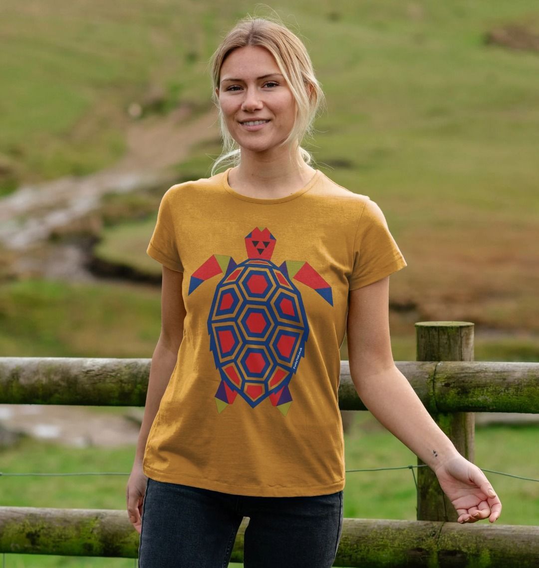 Women's Polygon Turtle Organic Tee