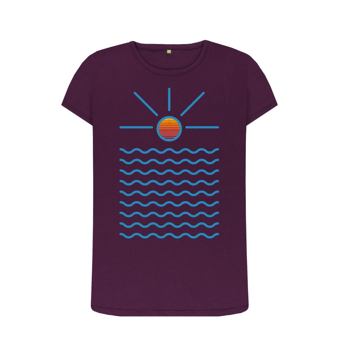 Purple Women's Sunrise Organic Tee