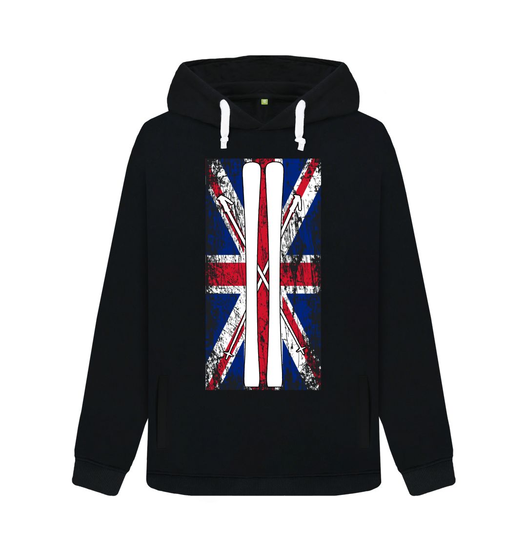 Black Funky Yeti Women's Pullover Hoodie - Ski Flag