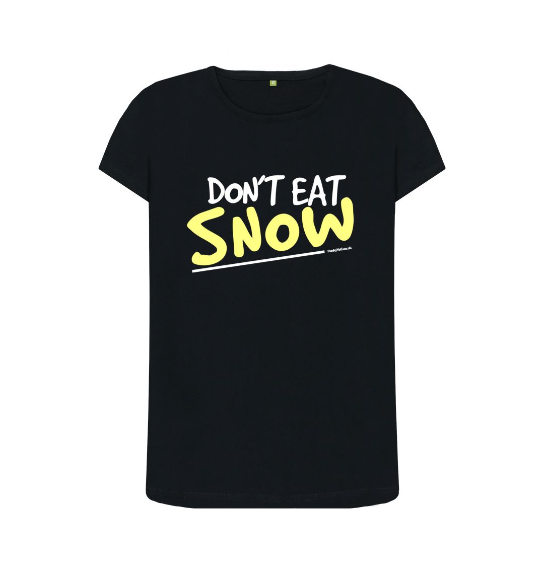 Black Women's Yellow Snow Organic Tee