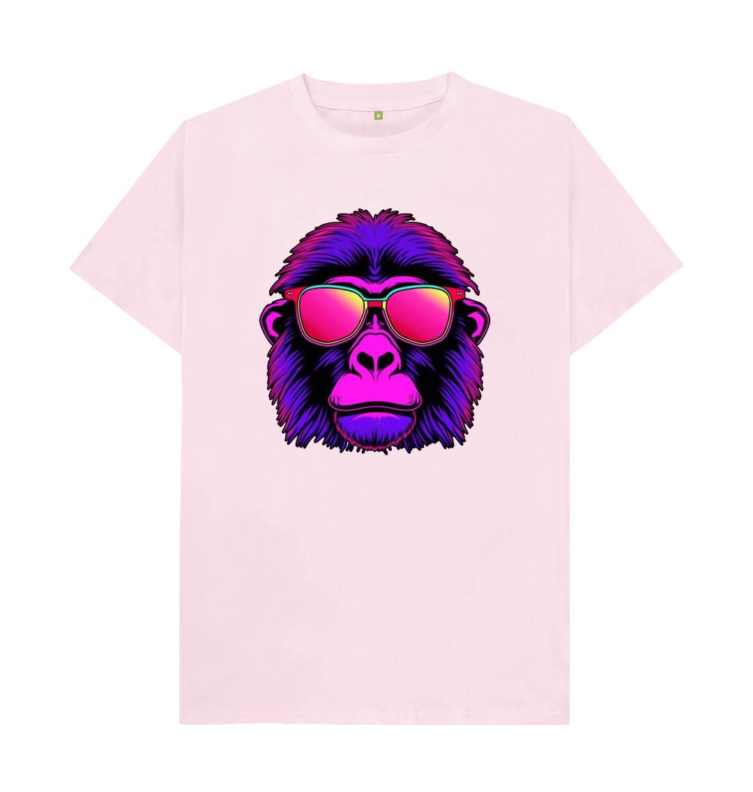 Pink Men's Monkey Business Organic Tee