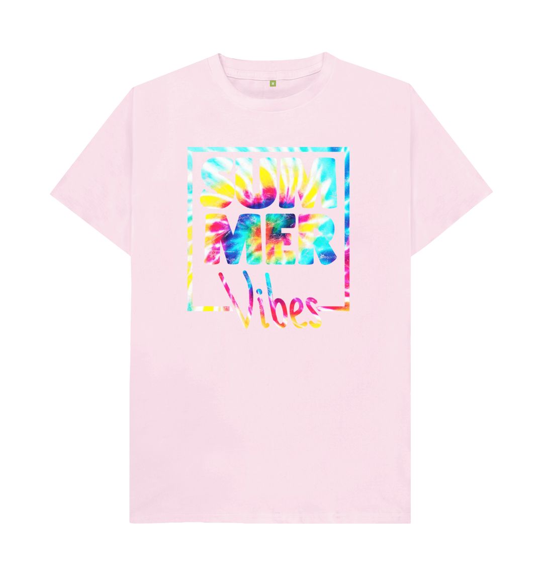 Pink Men's Summer Vibes Organic Tee