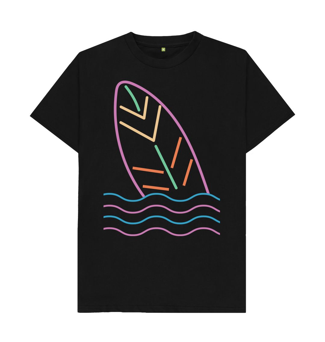 Black Men's Surf's Up Organic Tee