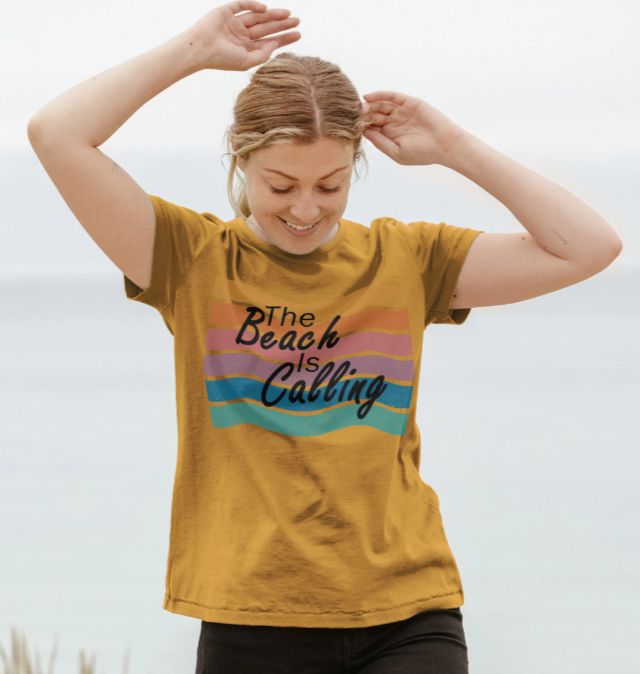 Women's The Beach Is Calling Organic Tee