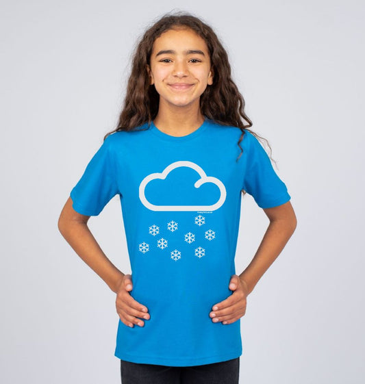 Funky Yeti Kids Tee - Snow Cloud