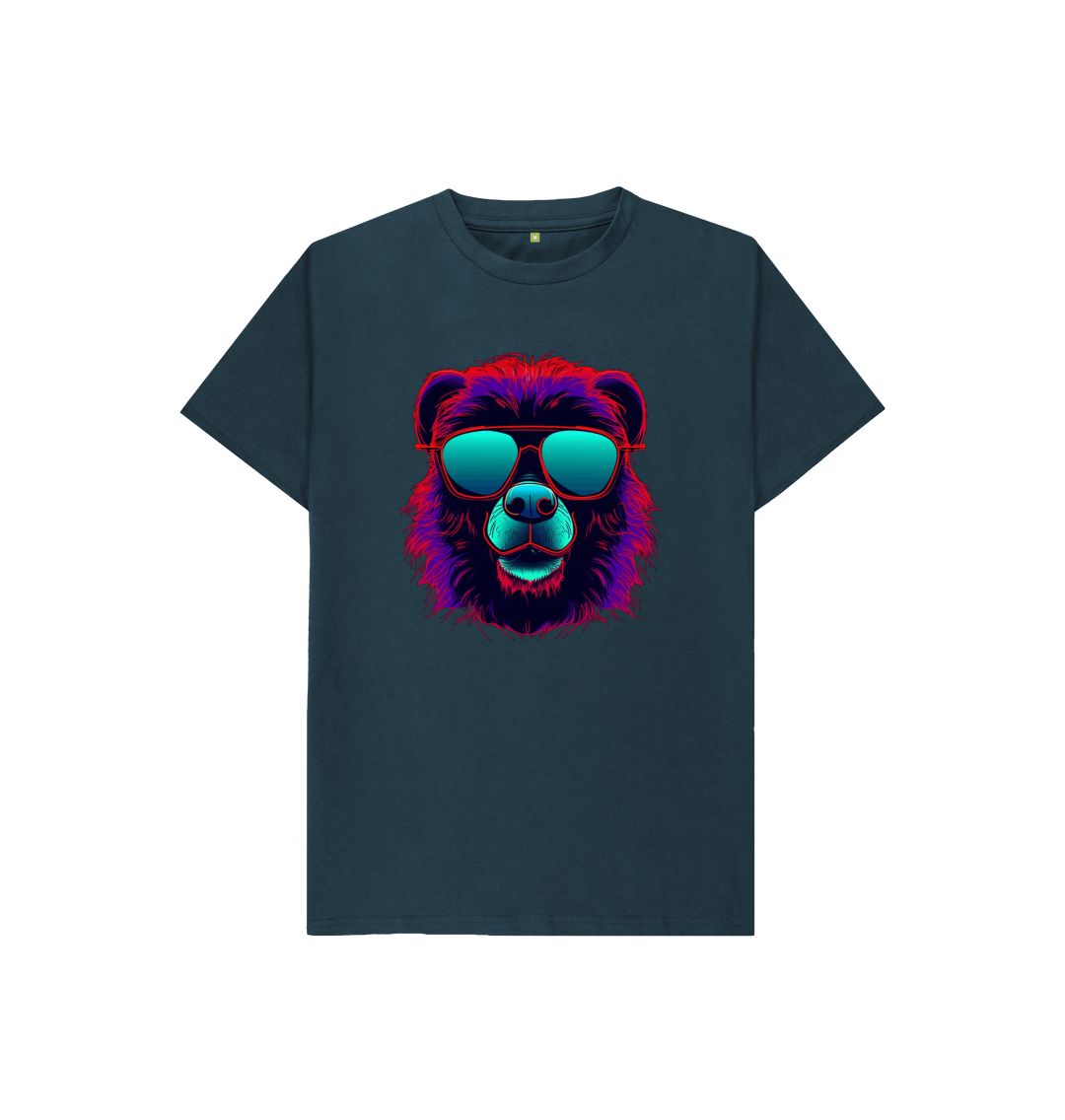Denim Blue Kid's Cool Bear Organic Tee