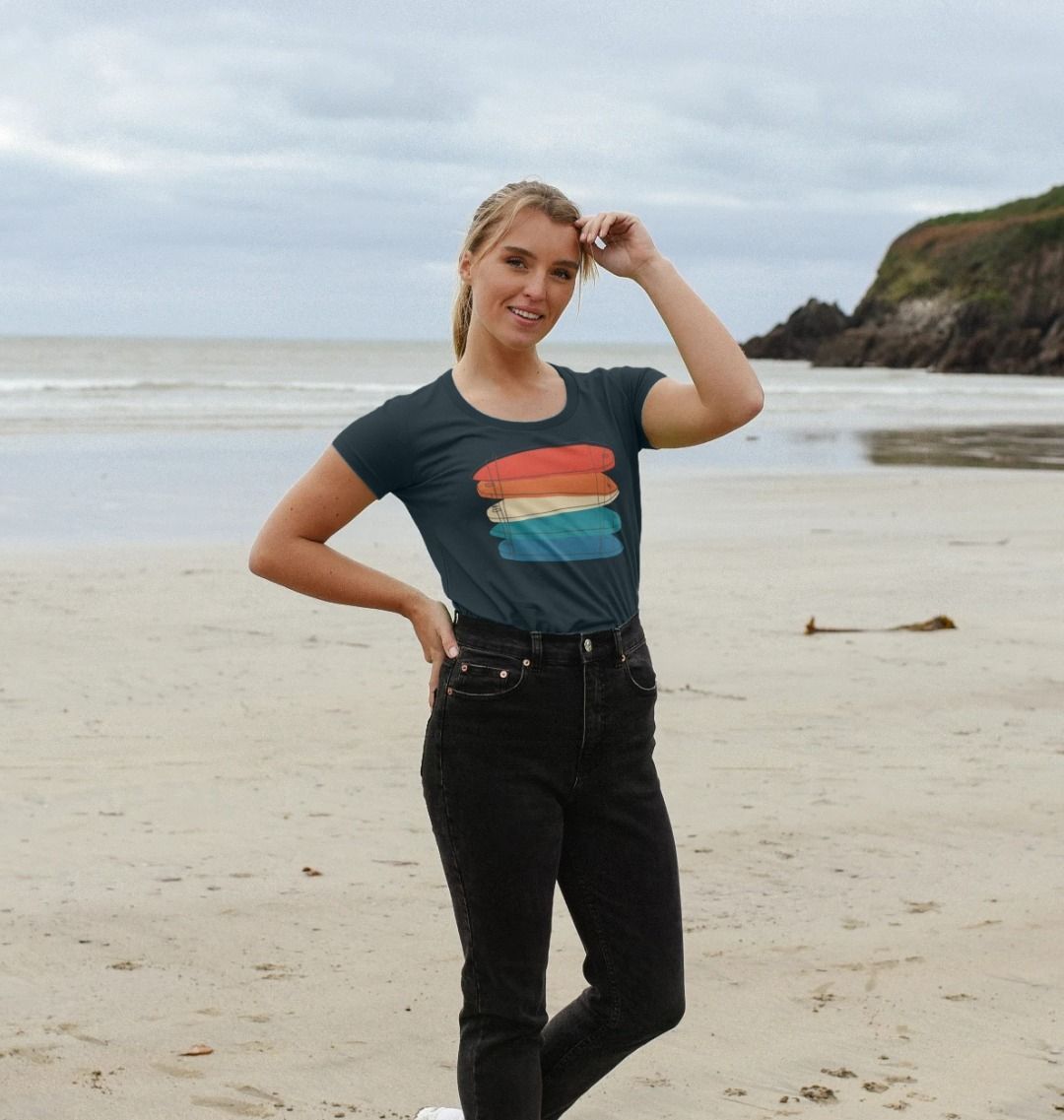 Women's Surf Quiver Organic Scoop Neck Tee