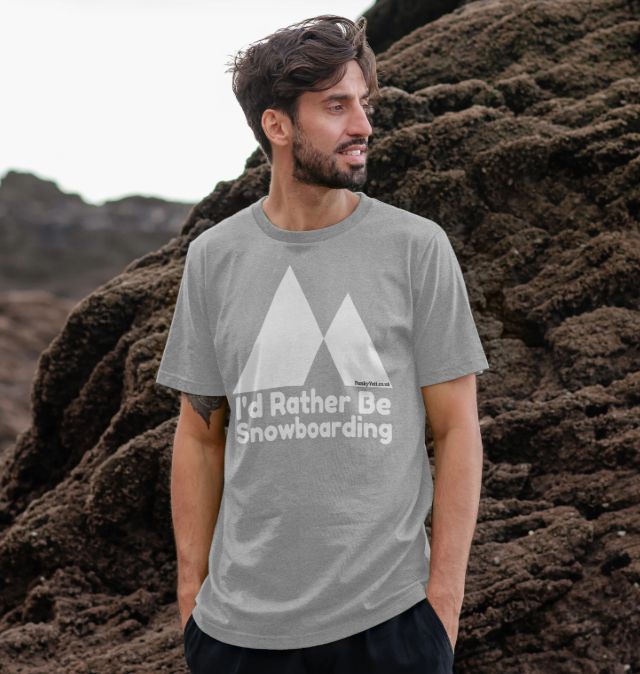 Men's I'd Rather Be Snowboarding Organic Tee