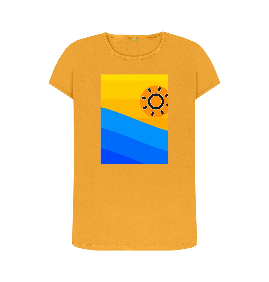 Mustard Women's Sun Is Rising Organic Tee