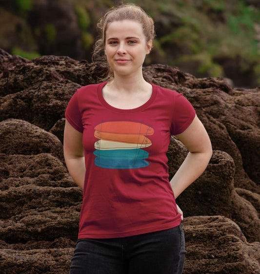 Women's Surf Quiver Organic Scoop Neck Tee