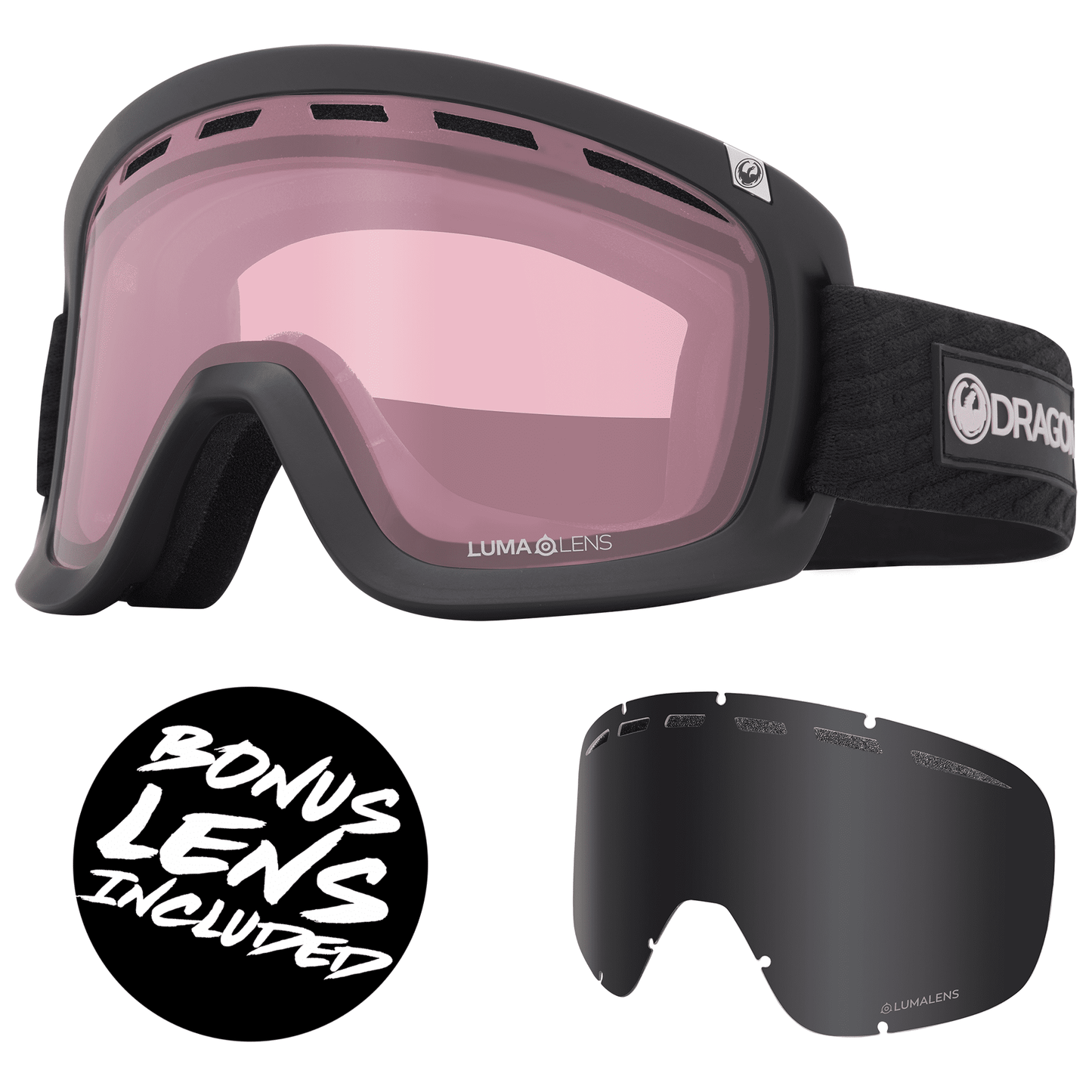 Dragon D1 OTG Goggles - Light Rose