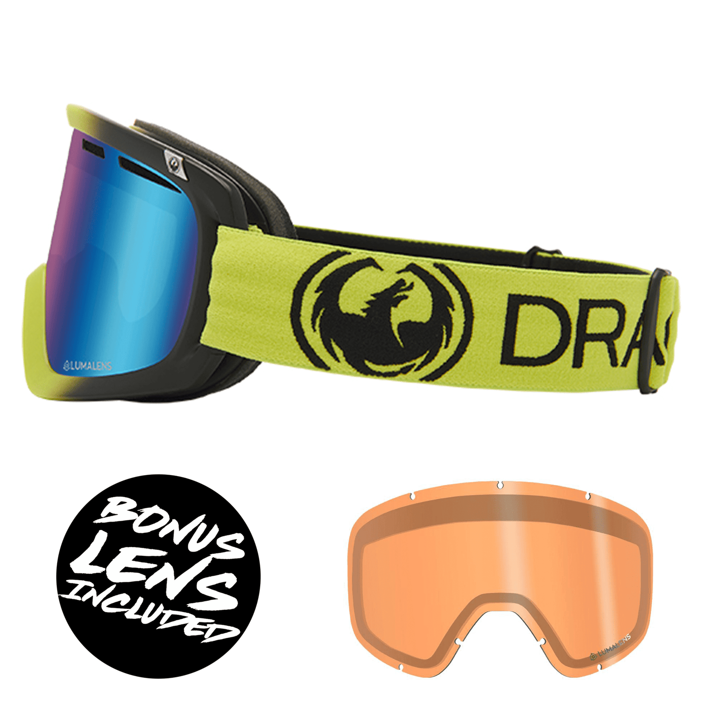 Dragon D1 OTG Goggles - Lime