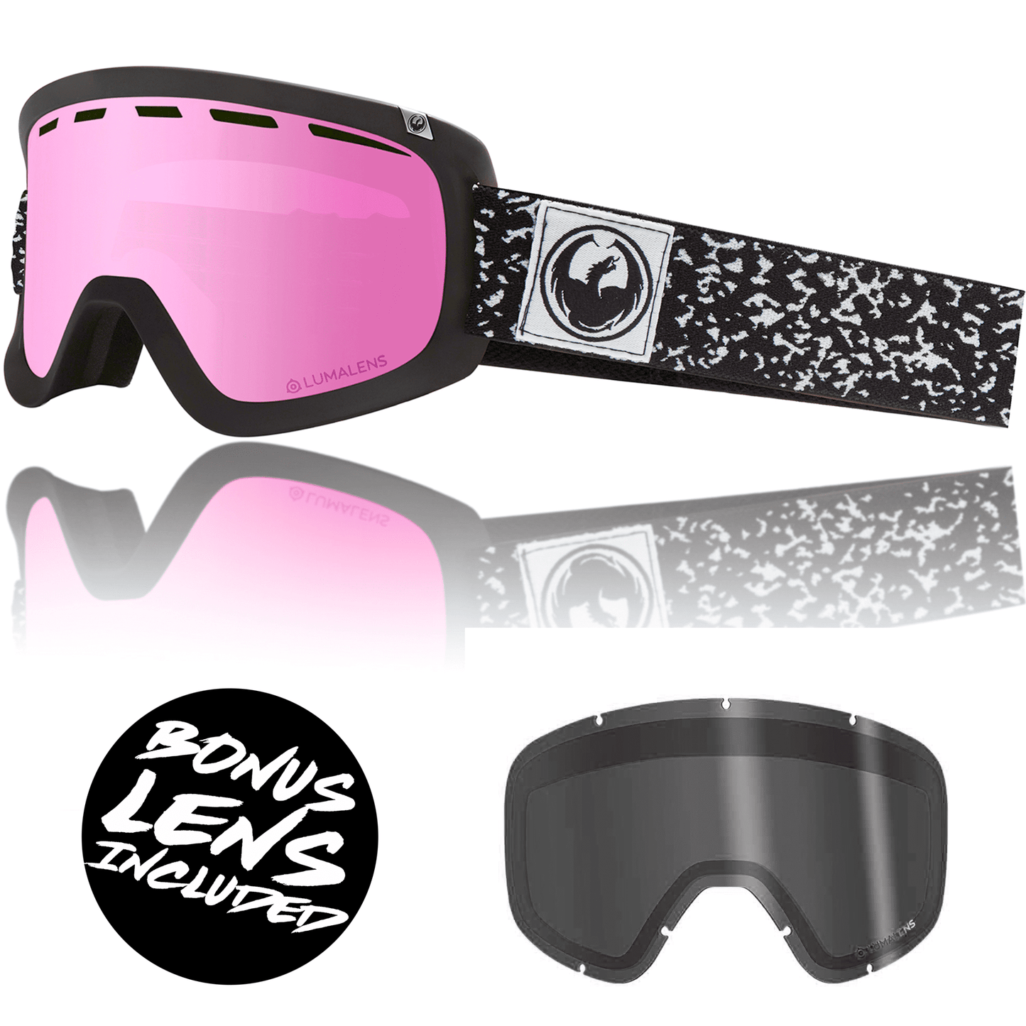 Dragon D1 OTG Goggles - Scribe - Black / White