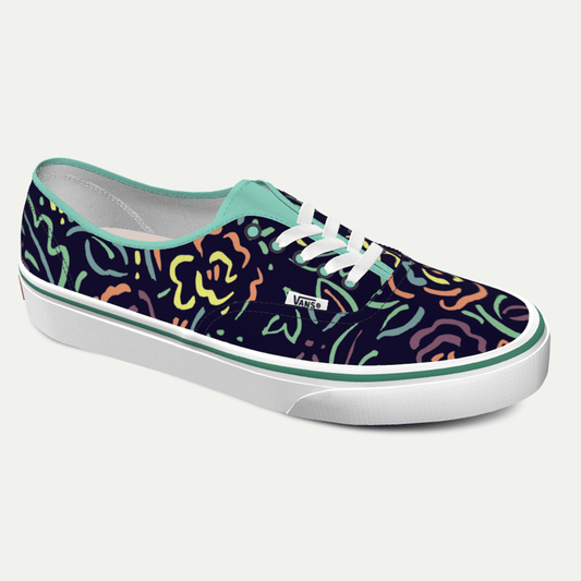 Funky Yeti x Vans Customs Authentic Shoes - Neon Tropics