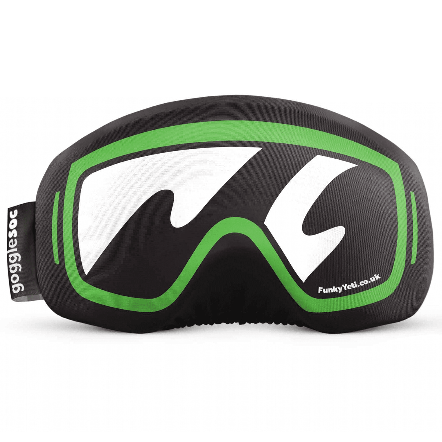Gogglesoc Funky Yeti Soc ski snowboard goggle cover Green