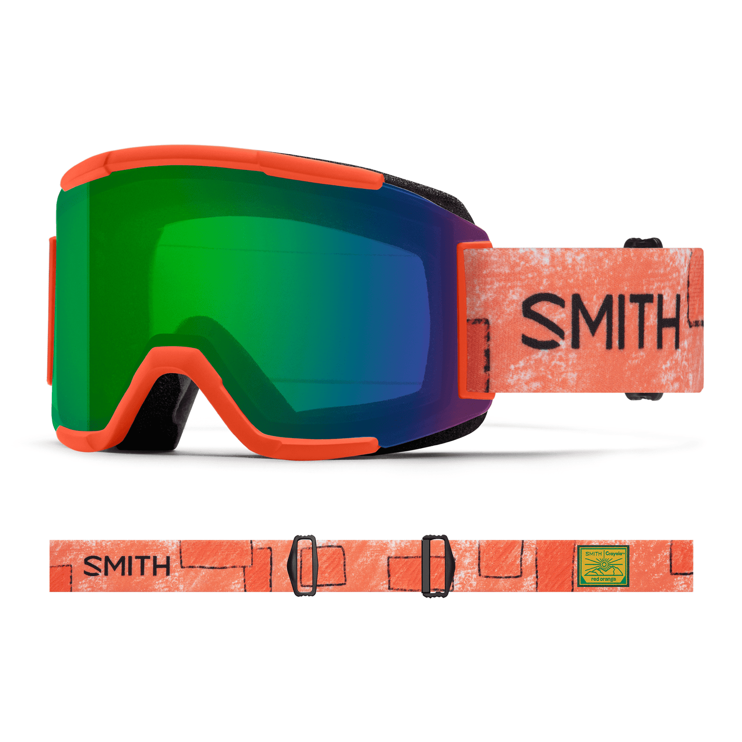 Smith Squad Goggles (2023) - Crayola Red Orange X Smith