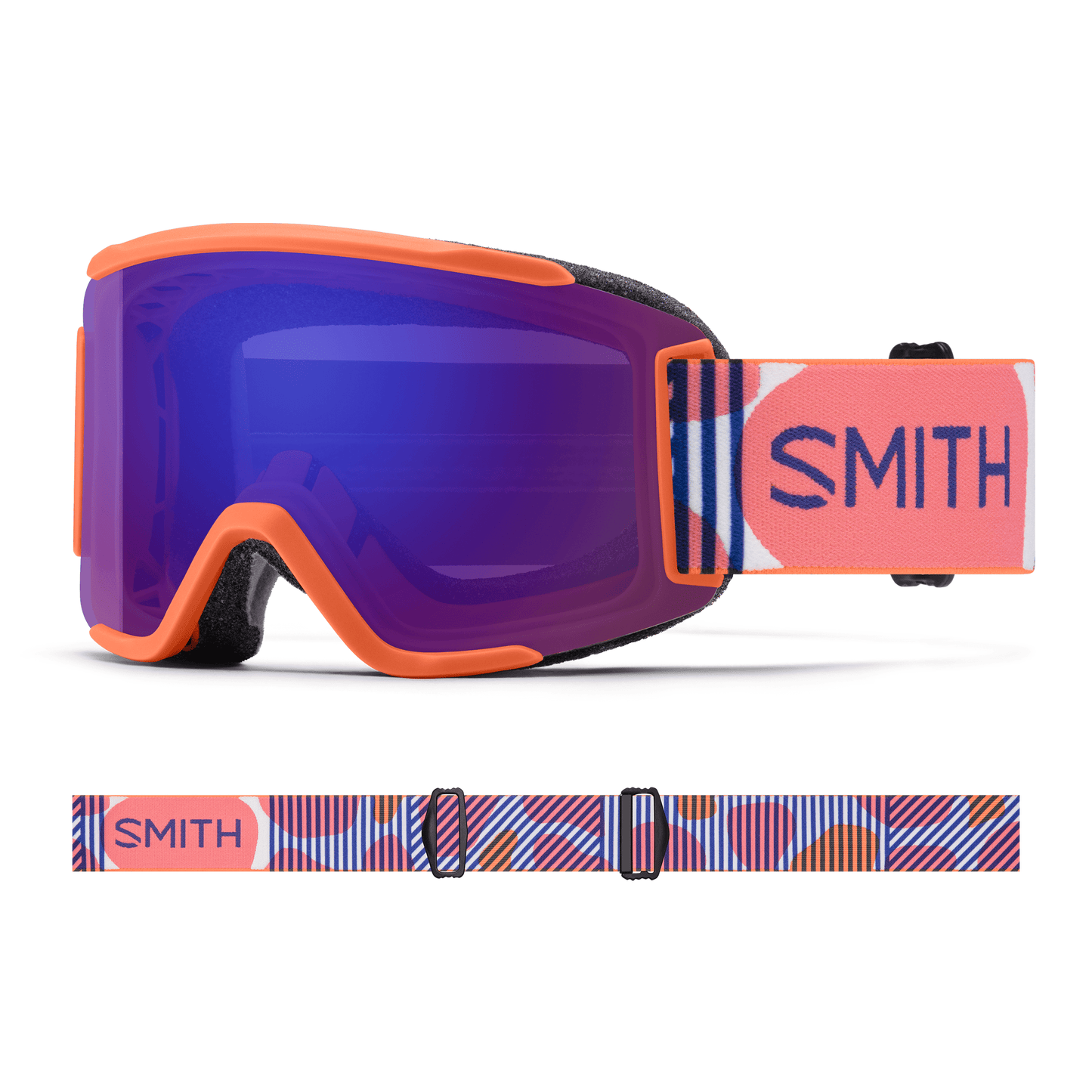 Smith Squad S Goggles (2023) - Coral Riso Print