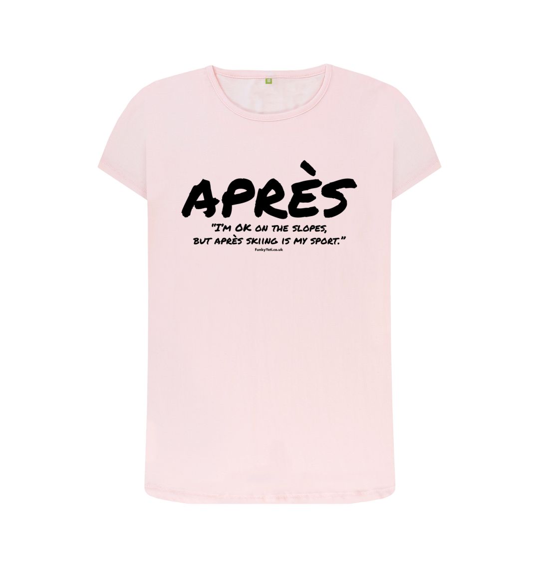 Pink Women's Apres Ski Organic Tee - Black
