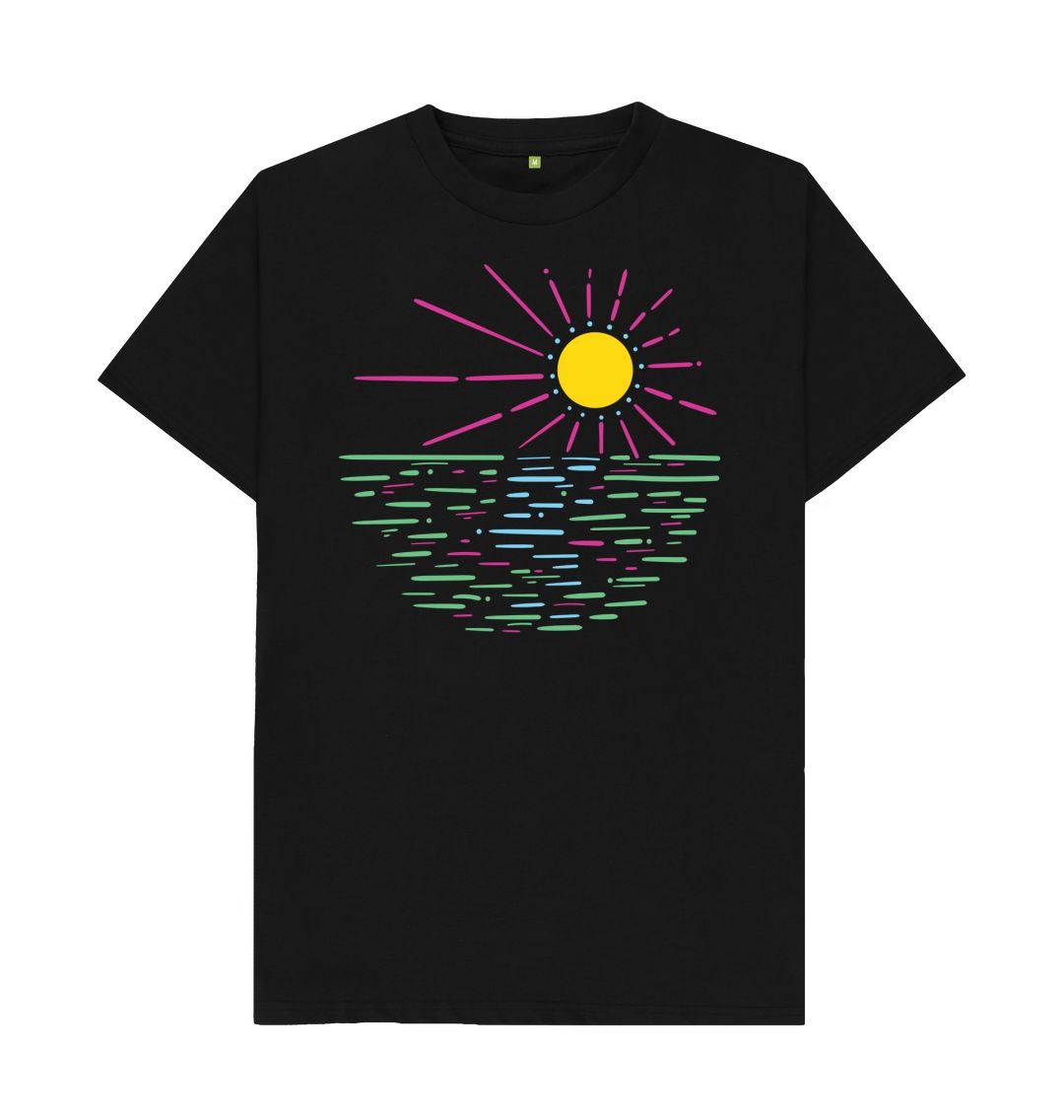 Black Men's Sunbeam Organic Tee